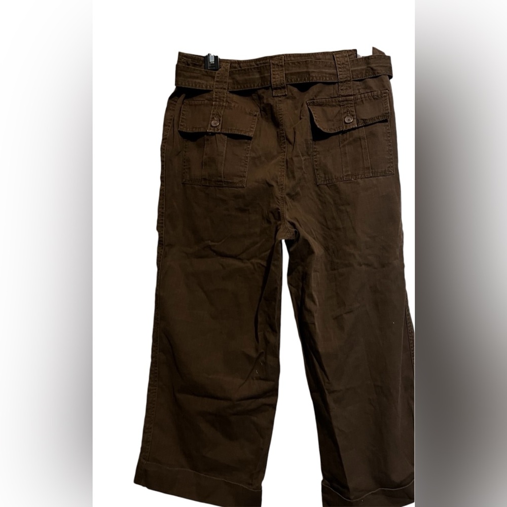 NWT Caribbean Joe brown cargo capri pants/ size 10 - Picture 2 of 4